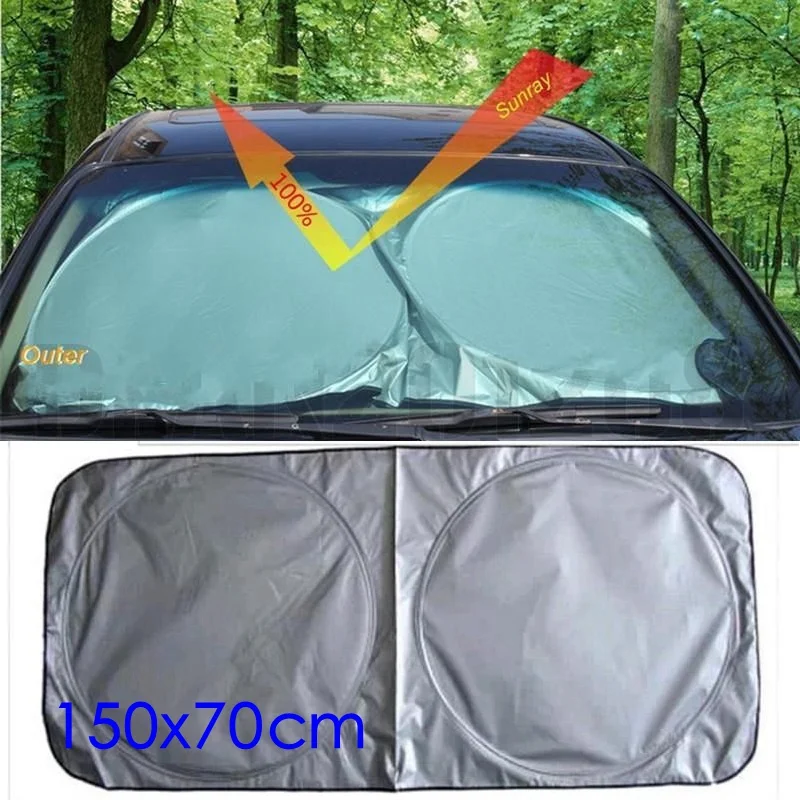 

LMoDri Auto Front Window Sun Shade Car Windshield Visor Cover Block Sunshade Foldable Cover 150*70cm