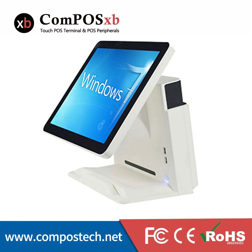 

Free Shipping 15 Inch Capacitive Desktop PC /Touch POS Cashier Register Terminal With High-Speed CPU J1900