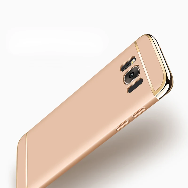3 в 1 чехол для телефона samsung galaxy s9 s8 s7 edge s10 плюс задняя крышка с золотым покрытием