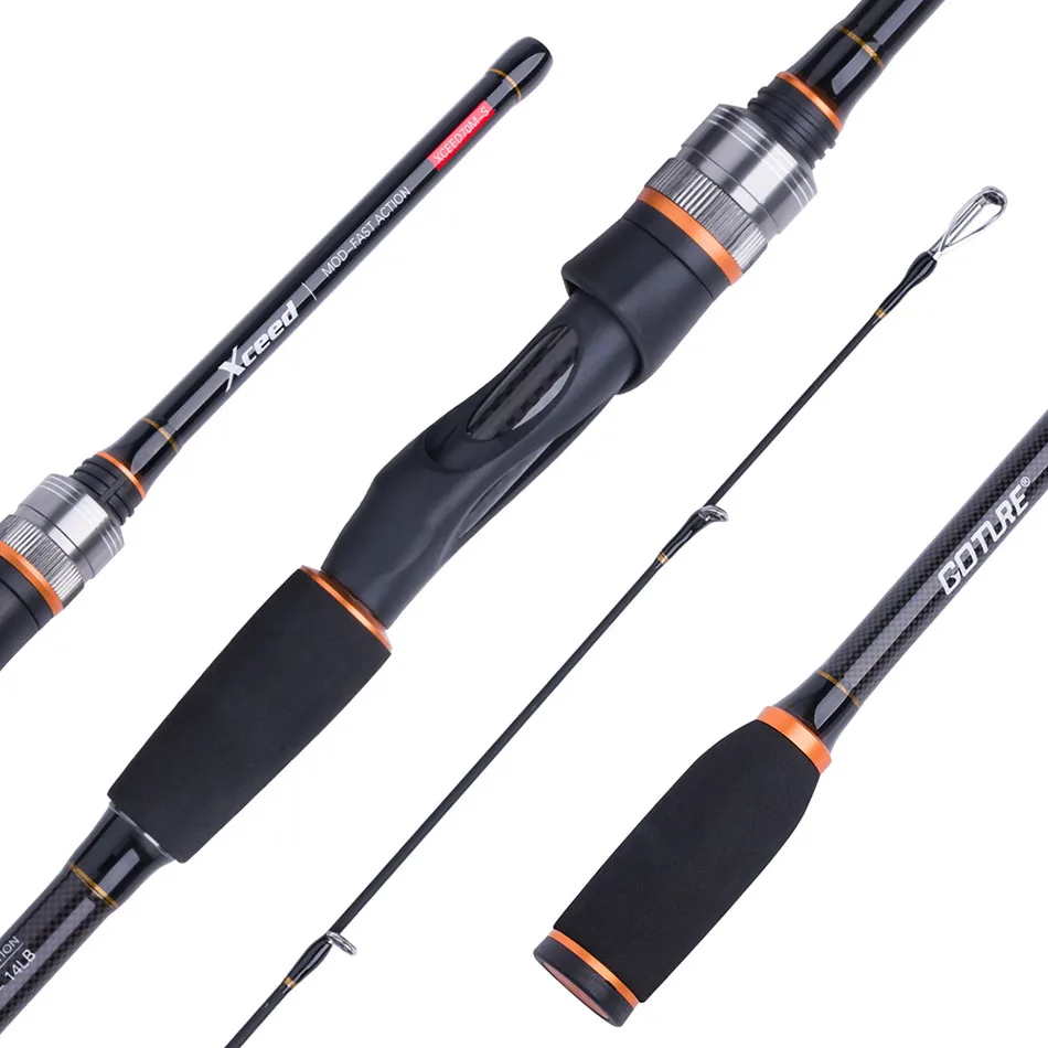 Goture спиннинговое удилище Xceed, 1,98 м, 2,1 м, 2,4 м, 2,7 м, 3,0 м, 4 шт., удочка для рыбалки, удочка для путешествий с трубкой и тканевым мешком