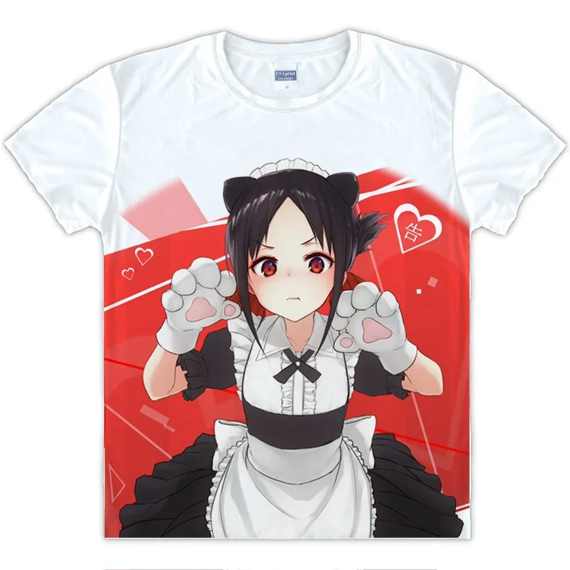 Style 8 Футболка в стиле аниме «Kaguya-sama Love Is War», одежда с короткими рукавами, белая футболка унисекс, Топ Fujiwara Chika Shinomiya Kaguya, летняя футболка - Цвет: Style 8