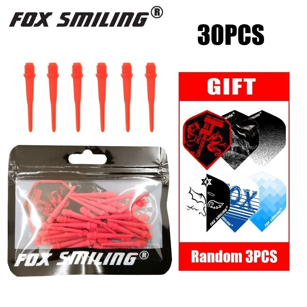 Fox Smiling 30 шт 25 мм 2BA нейлоновый мягкий наконечник для мягких наконечников дартс и