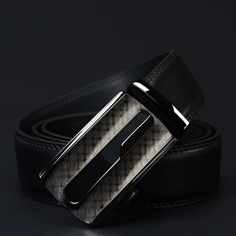 Мужской ремень COWATHER коричневый/черный из натуральной воловьей кожи с храповым