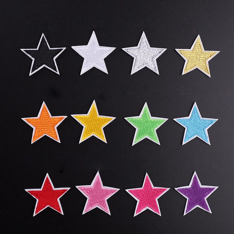 1pcs mix Star Patch for Clothing Iron on Embroidered Sew Applique Cute Fabric Badge Garment DIY Apparel Accessories 5|star patch|patches clothing