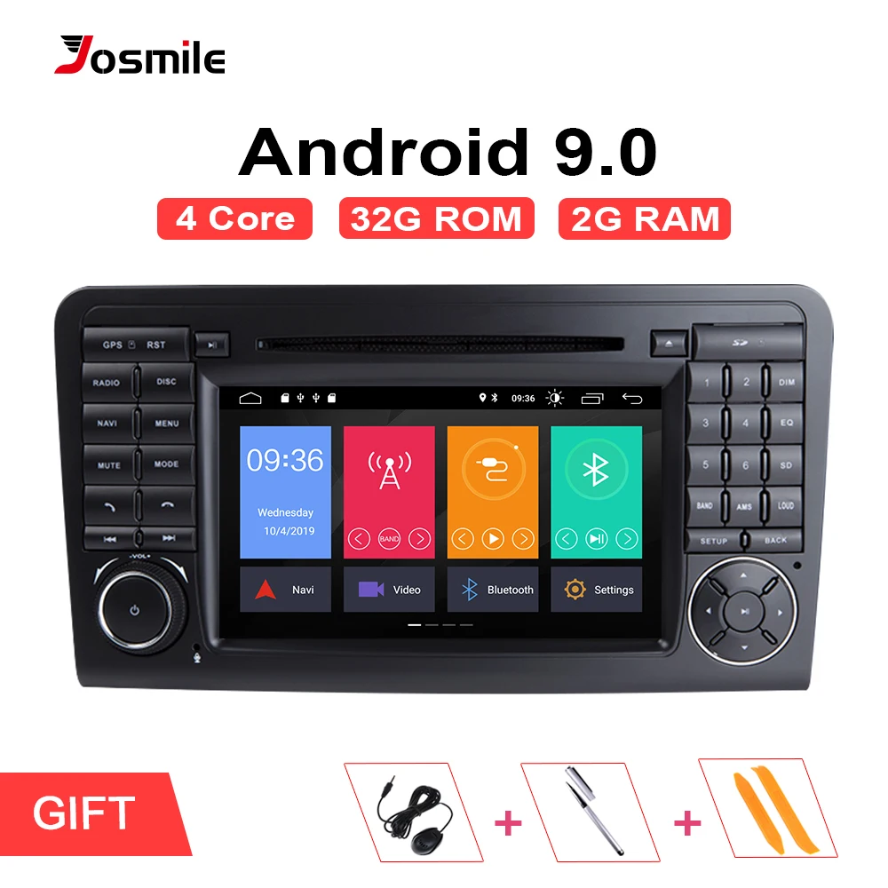Автомобильный Радио Josmile 2 Din GPS Android 9 0 автомобильный dvd плеер для Mercedes/Benz/ML/GL CLASS W164