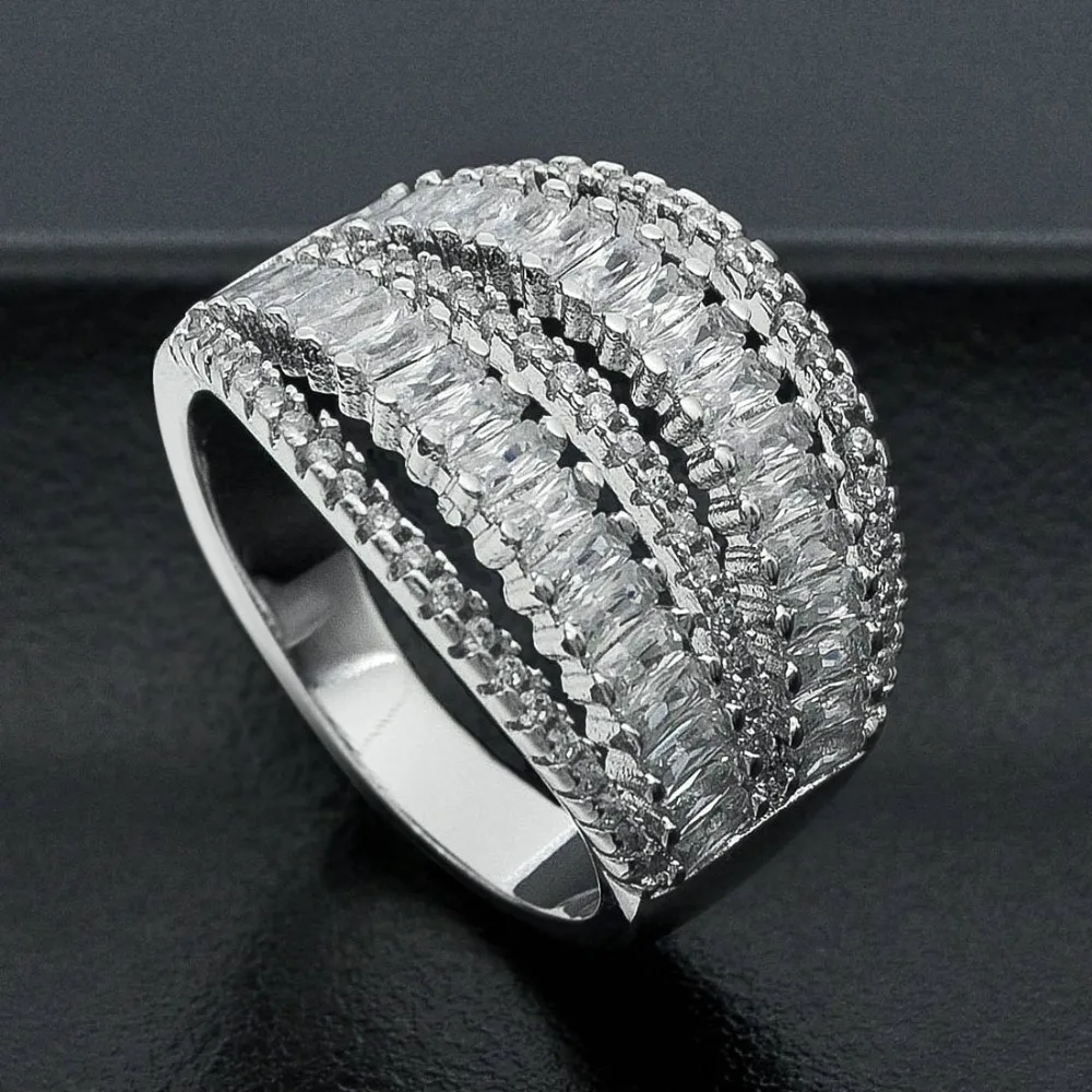 

Brilliant Olive Branch Big AAA Cubic Zirconia Fashion Wedding Party Rings for Women Jewelry Best Friend Gift