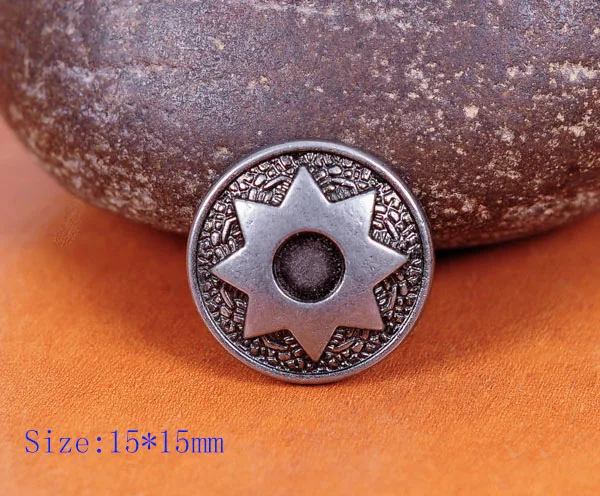 

15*15mm Beauty Round Star Pattern Rivet Studs Spot Leather crafts Belt Conchos