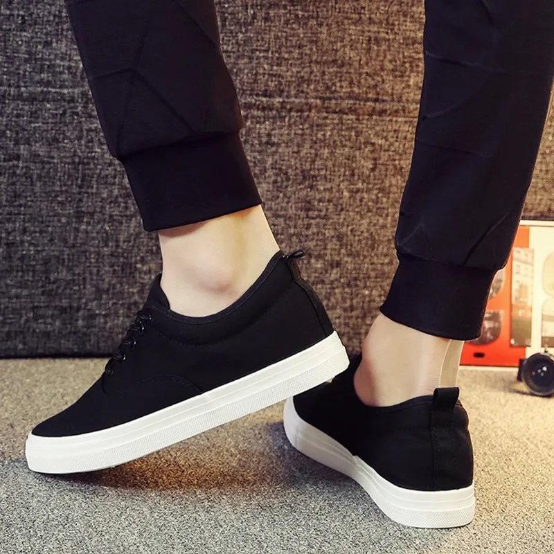 New Canvas Shoes Men White Sneakers Casual Flat Lace-up Adult Male Tenis Footwear Retro Classic Round Toe Breathable Black |