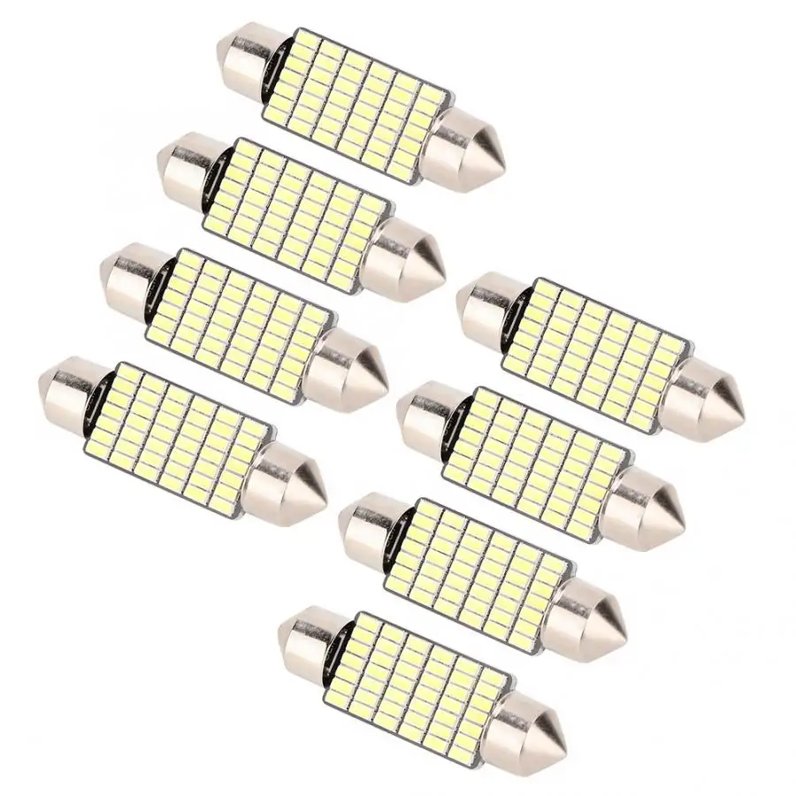 8 шт. DC 12V Festoon 3014 39 мм 42SMD супер яркие Автомобильные светодиодные купольные