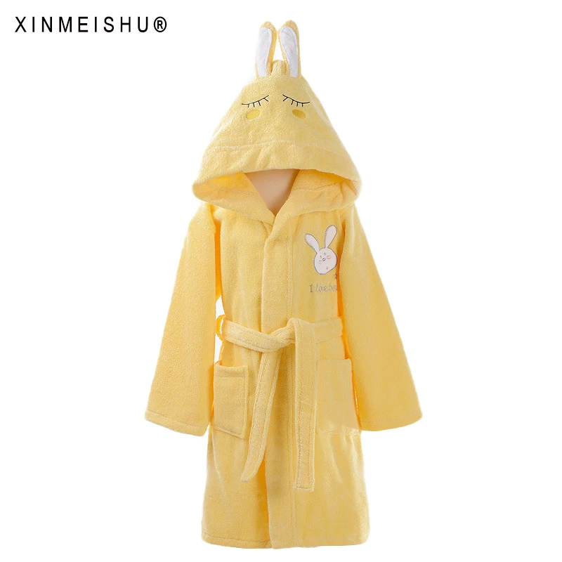 Детский банный халат хлопковые зимние банные халаты для купания и спа с