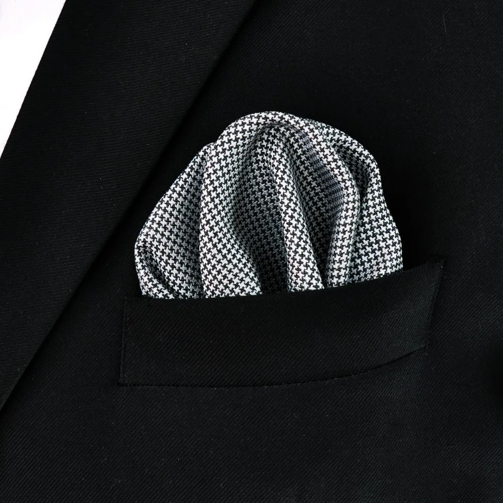 F33 Хаундстут Белый Черный Модные мужские шелковые галстуки Галстук Классический