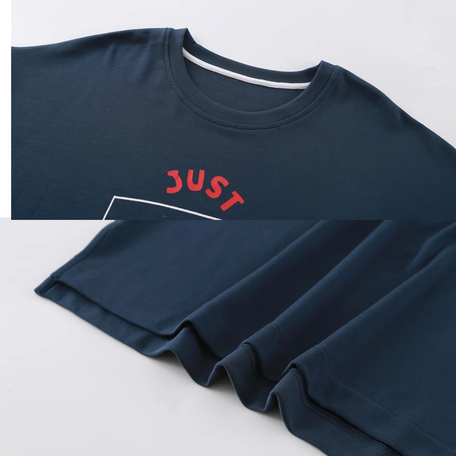 Пижама женская летняя с коротким рукавом тонкая хлопковая мультяшным