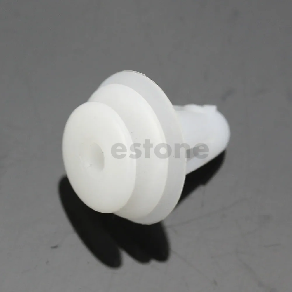 

QILEJVS 10Pcs Car White Plastic Rivets Fastener Door Clips for 8 mm Hole