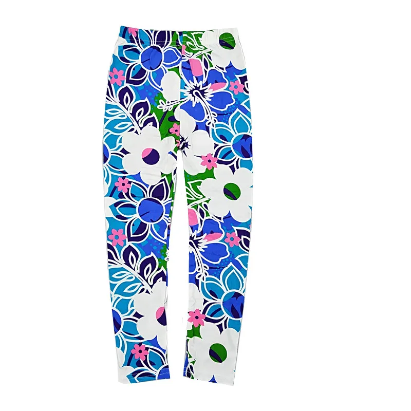 Милые леггинсы для девочек сезон весна лето детская одежда эластичные брюки с