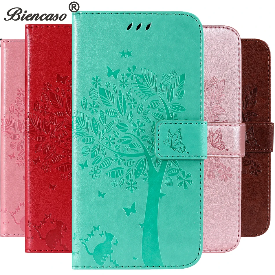 

3D Tree Leather Case For xiaomi mi 8 Cover For Redmi 7 Coque For redmi note 5 stand Fundas Note 4 4X Mi A2 Lite Mi 9 2019 SE