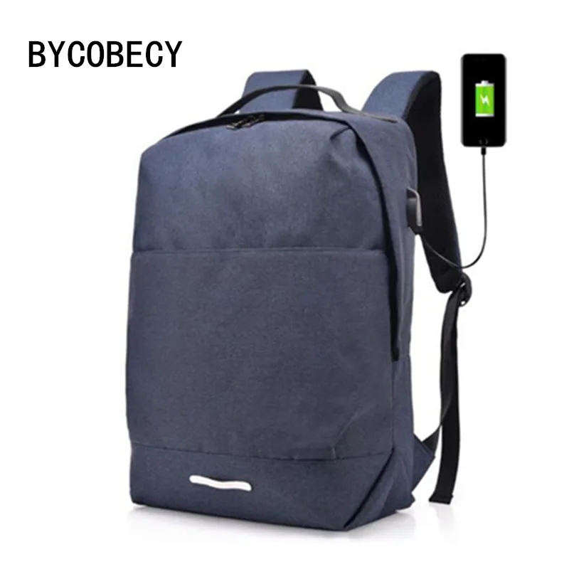 BYCOBECY высокое качество ткань для мужчин и женщин вместительный рюкзак зарядка