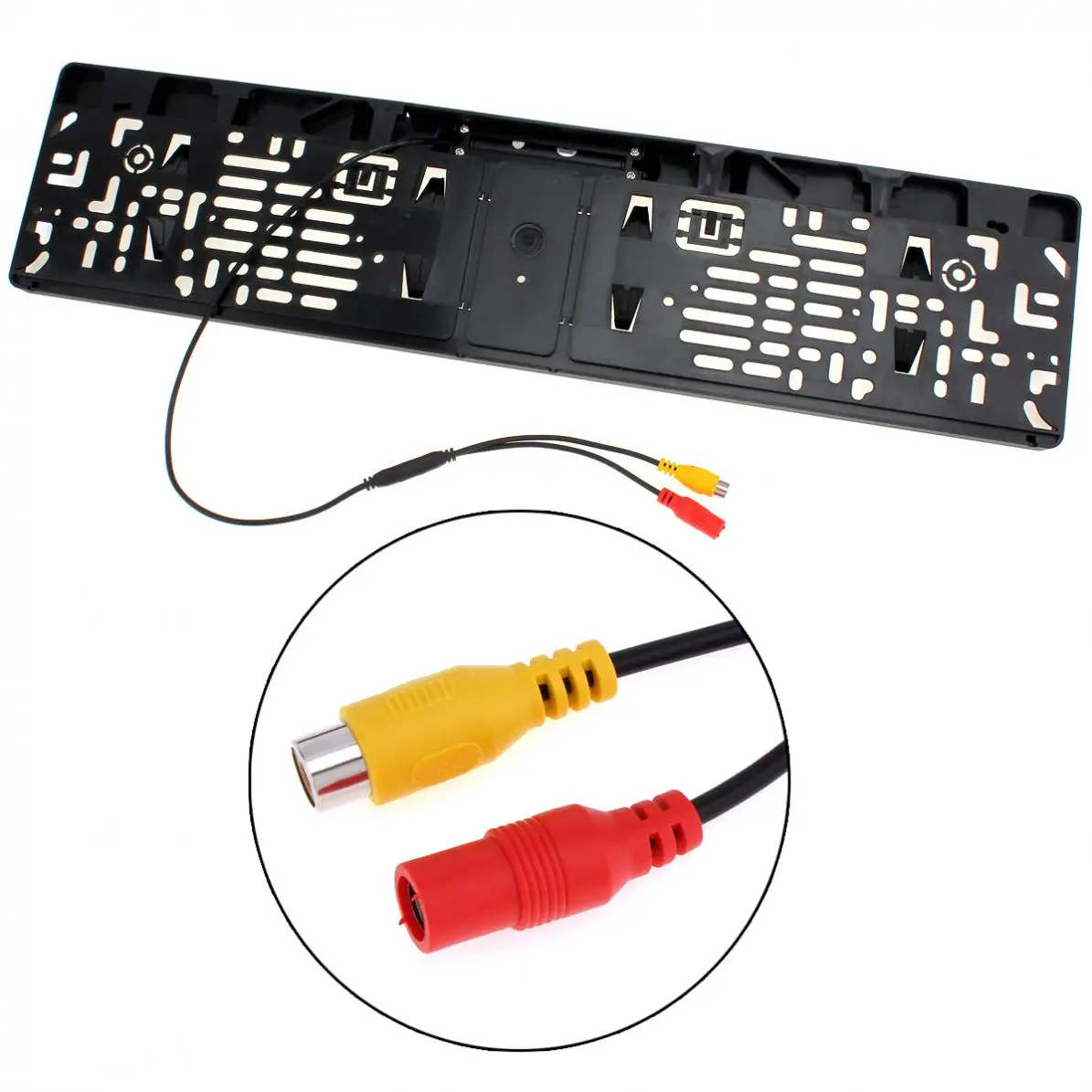 

IR Night Vision EU Car License Plate Frame Rear View Camera + 2.4G Wireless Video Transmitter Receiver Auto Car Parking Camera