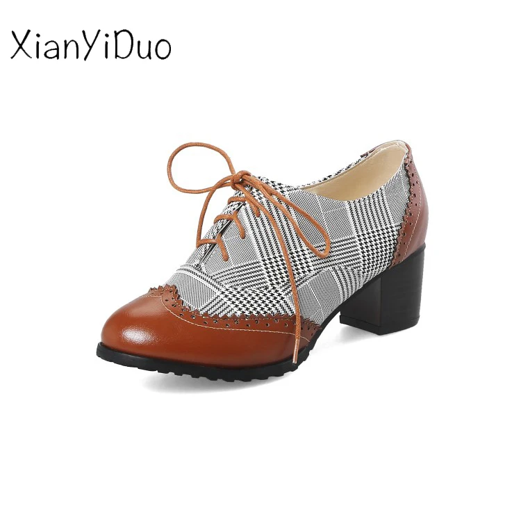 Xianyiduo/Женская обувь для отдыха сезон весна-осень туфли-лодочки на среднем