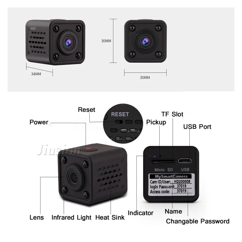 Мини Wi Fi IP камера Full HD 1080P датчик движения видео аудио рекордер секретная
