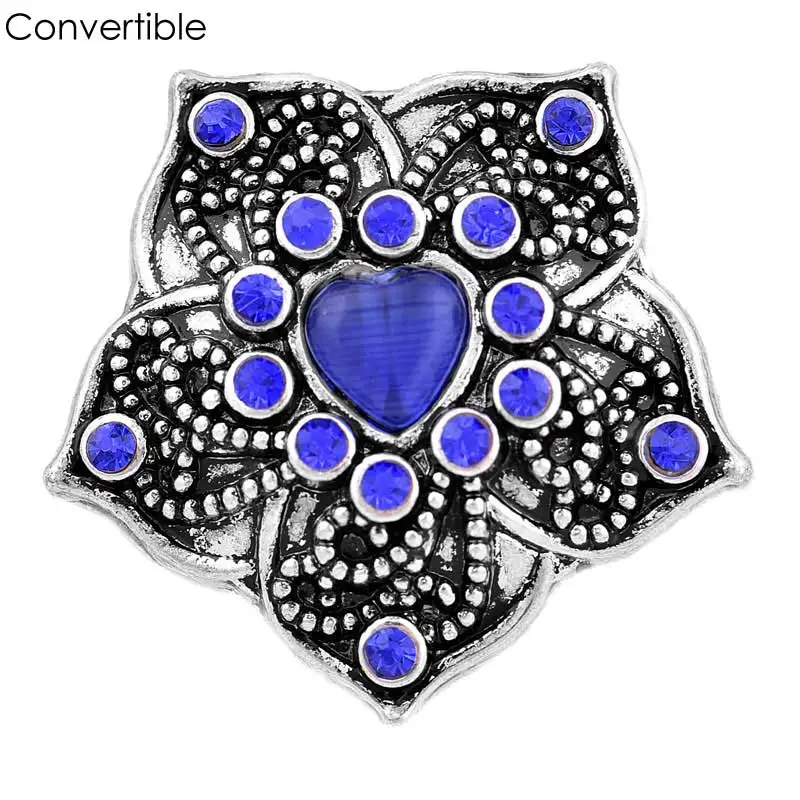 2018 элегантный Rivca Камея цветок кристалл горный хрусталь Магнитная Брошь для