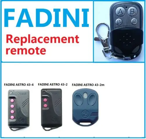 Fadini Astro Piccolo 43/2T маленький пульт дистанционного управления Замена 433 2TR клон Fob 92