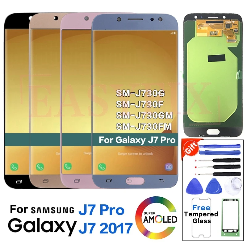 Оригинальный ЖК экран для samsung J7 Pro J730 J730G J730GM J730FM Замена 2017 J730F|lcd for samsung|lcd j7lcd display |