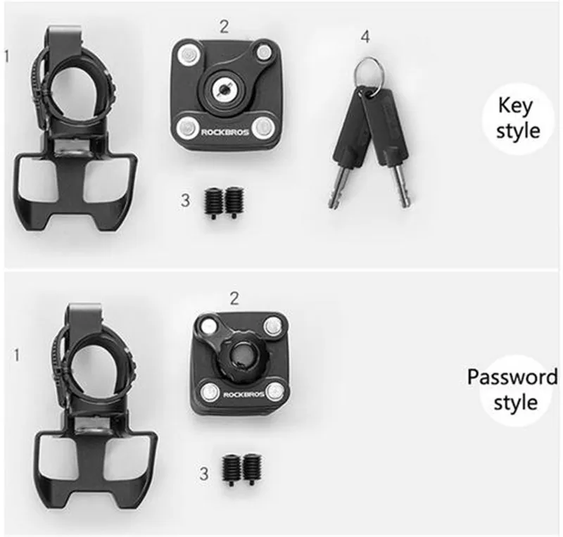 ROCKBROS складной портативный мини замок для велосипеда сверхпрочный металлический