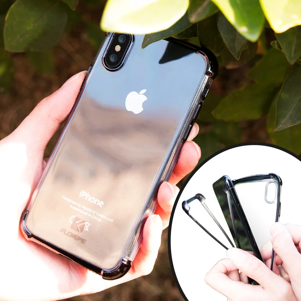 Floveme 360 заполнении чехол для iPhone X 8 7 6 S plus роскошный антидетонационных чехлы iphone