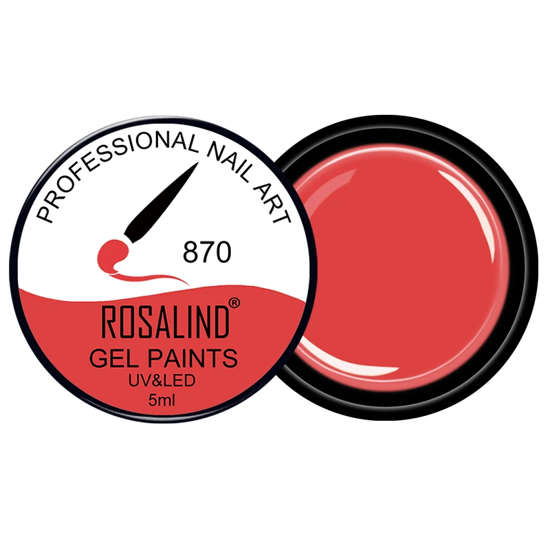 RF870 Гель для рисования ROSALIND, гибридный Праймер, лак для ногтей для дизайна, 142 цветов, все для маникюра, 5 мл, сделай сам, гель-лаки, верхнее покрытие для ногтей - Цвет: RF870