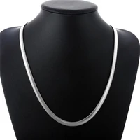 silver plated 1618202224 inch sell well men jewelry snake chain necklace recommend women party classic torques wedding gifts
