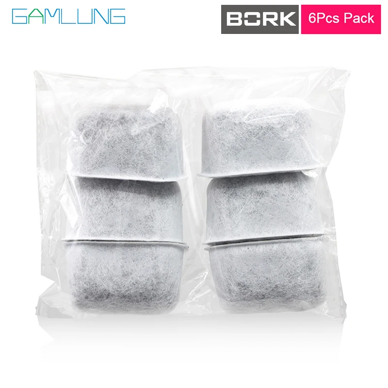 Бренд gamlung фильтр для воды картриджи 6 шт. угольный заменяет активный уголь Bork C 800