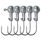 Крючок рыболовный с открытой головкой, 1 г, 3 г, 5g, 7 г, 9 г, 12 г, 14 г, 18 г, с бородкой, двигающийся рыболовный крючок, 5 шт.