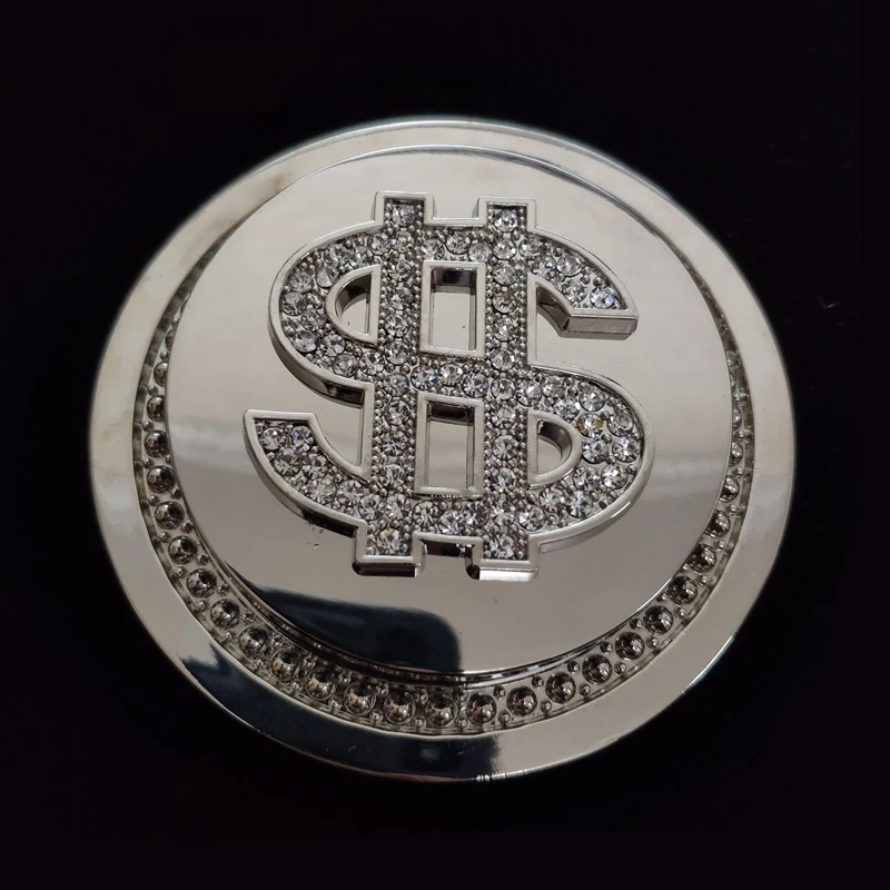 Классические металлические мужские ремни со стразами в долларах ковбойские