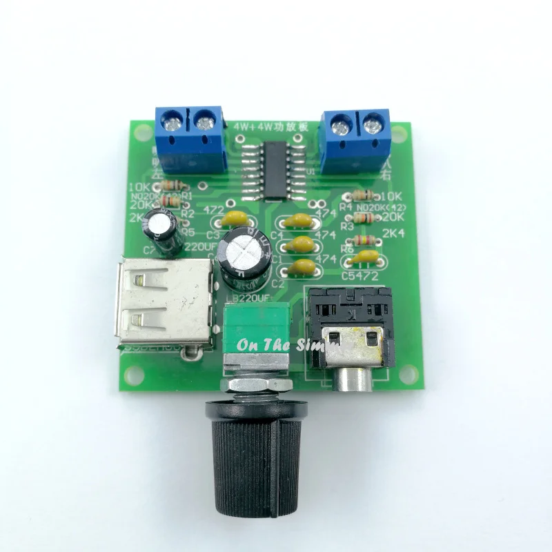 LM4863 5 В USB усилитель плата двухканальный Hi Fi усилителя 4 Вт Спайк JM2038 spikes 
