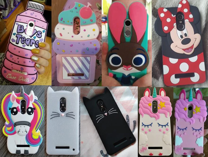 Для Xiaomi Redmi Note 4 Чехол Note 4 X чехол 3D единорог Кот Кролик Мягкий силиконовый чехол для Xiaomi Redmi Note 4X Note 4 чехлы для телефонов