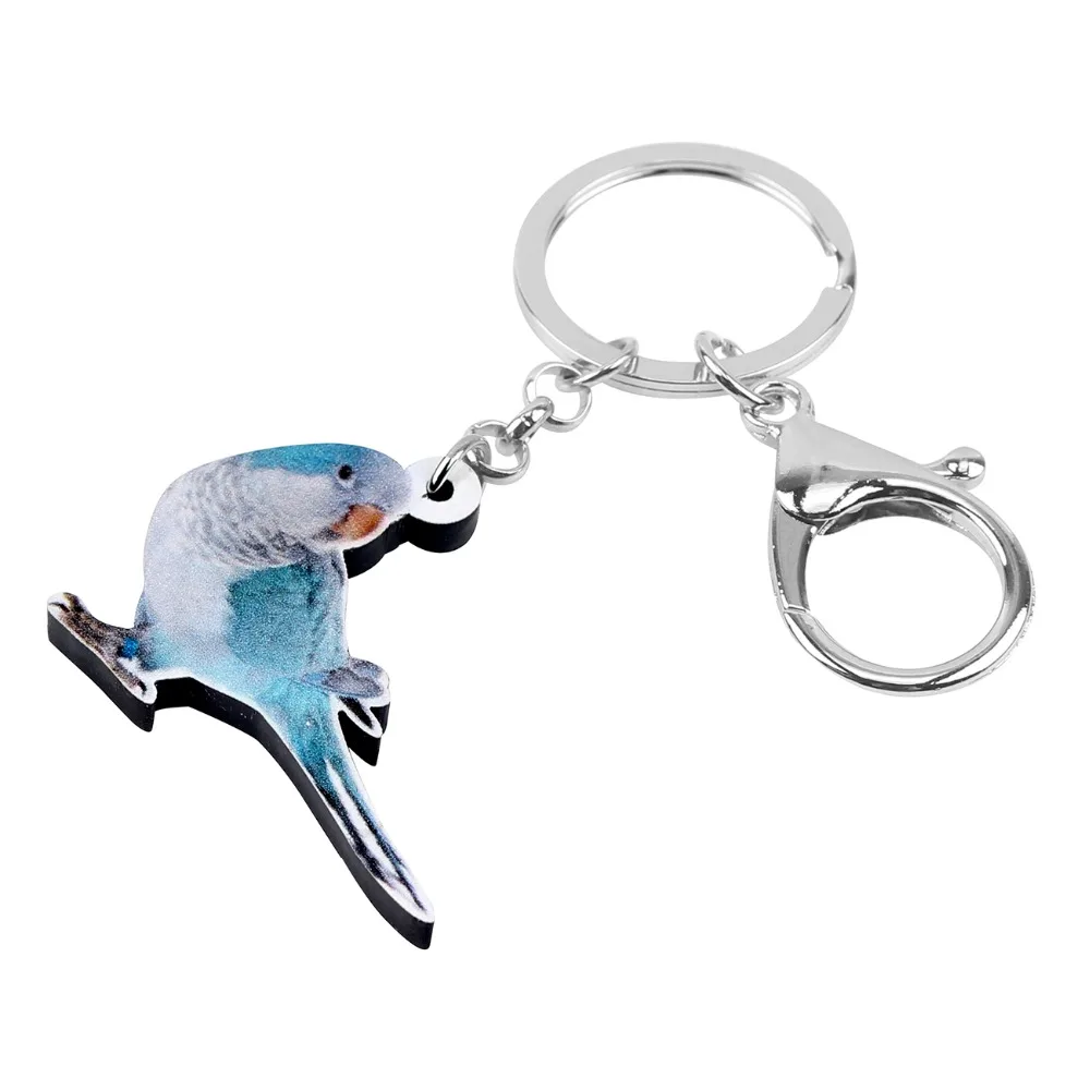 Bonsny акриловый синий Myiopsitta Monachus Bird брелок для ключей кольцо модное украшение