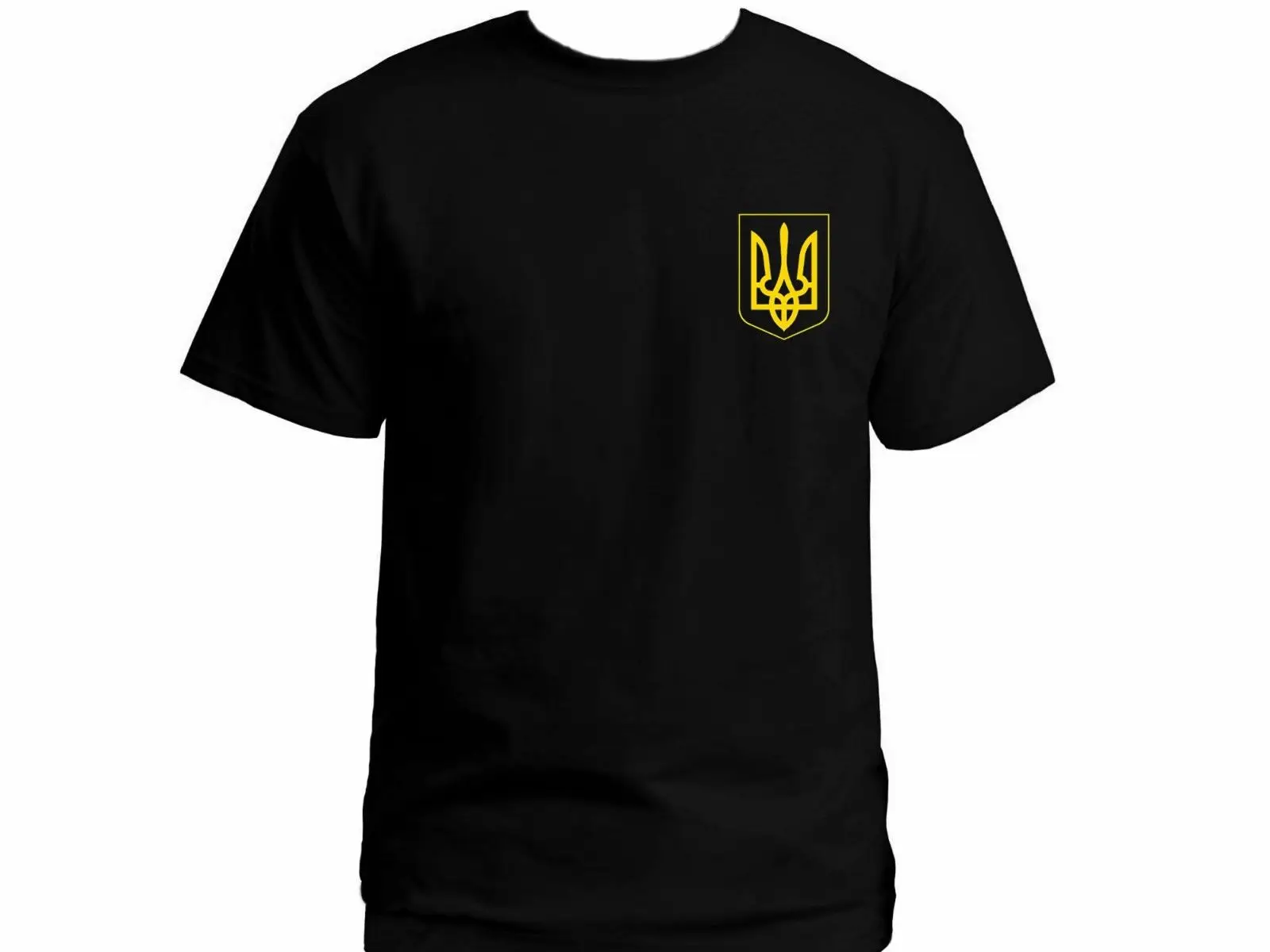 2019 год украинский флаг Украина patriot sign tryzub черный 100% хлопок новая футболка США XXL |