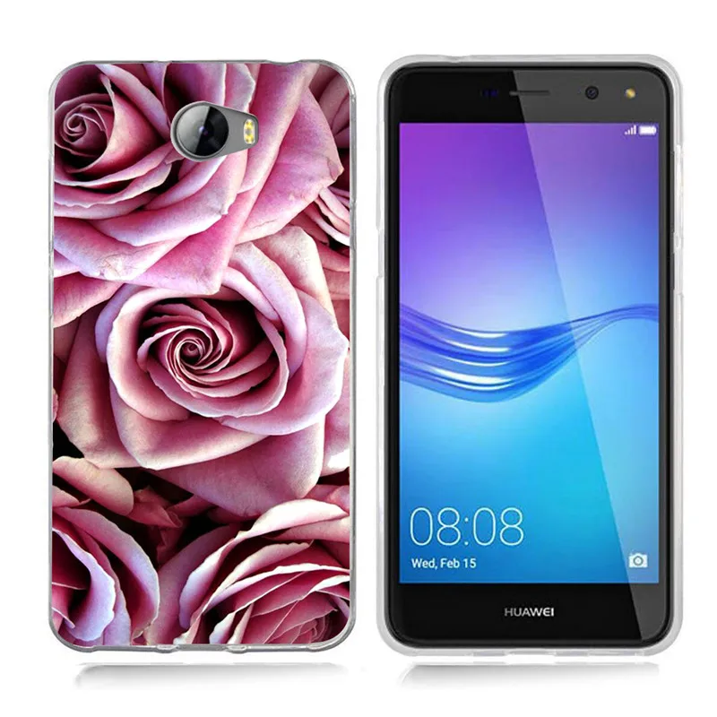 Чехол для телефона с цветами Huawei P9 Lite/P10 Lite Y5 ii Y5ii чехол/5A LYO-L21/Y6 II8 Прозрачный