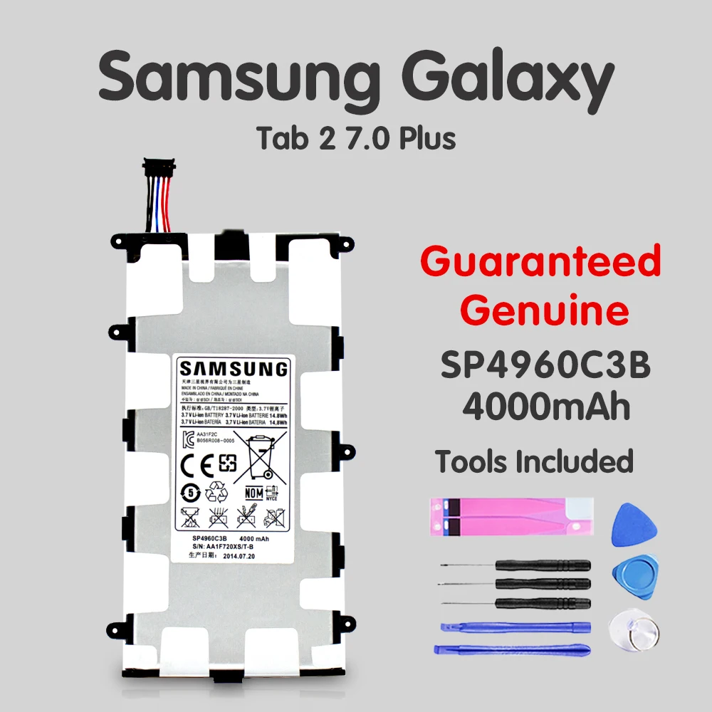 Аккумулятор для планшетов Samsung Galaxy Tab 10. 0 SP4960C3B Plus P3110 P3100 P6200 P6210 7 мАч|Аккумуляторы