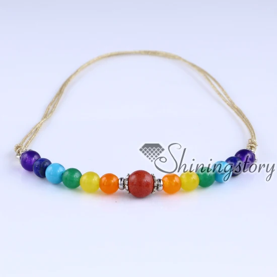 7 ожерелье чакры из лечебные украшения балансирующее буддистские молевые шарики