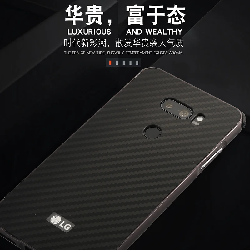 Для LG V30 чехол LG V 30 алюминиевая металлическая рамка+ Жесткий чехол-накладка из углеродного волокна для LG V30 противоударный чехол для телефона
