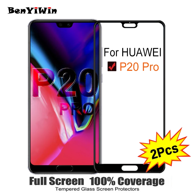 Закаленное стекло с полным покрытием экрана для Huawei P20 Pro 6 10 Дюйма 9H Защитное p20 CLT
