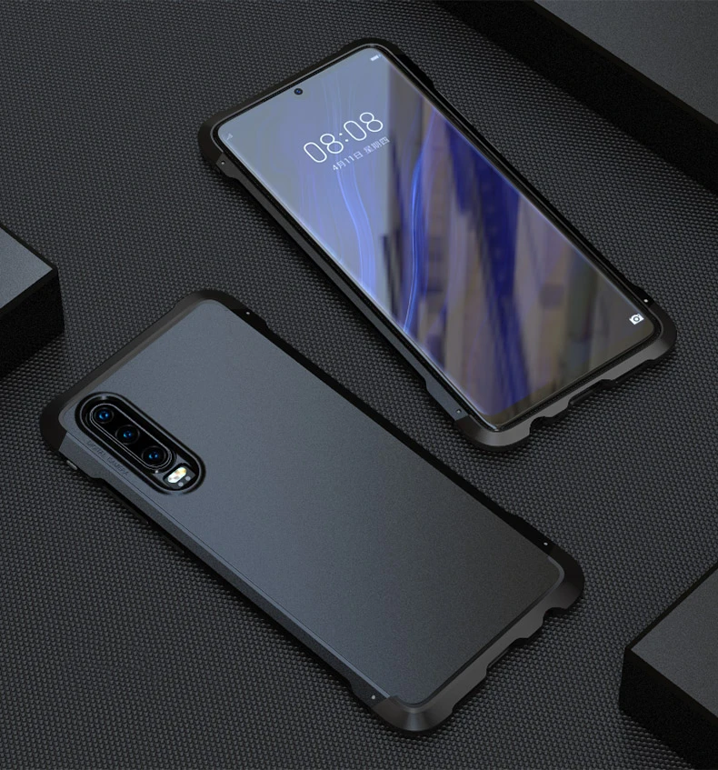 Алюминиевый металлический бампер чехол для телефона для huawei P30 P30 Pro чехол Роскошный 360 Полный армированный Матовый PC чехол рамка Honor 20 20 Pro чехол s