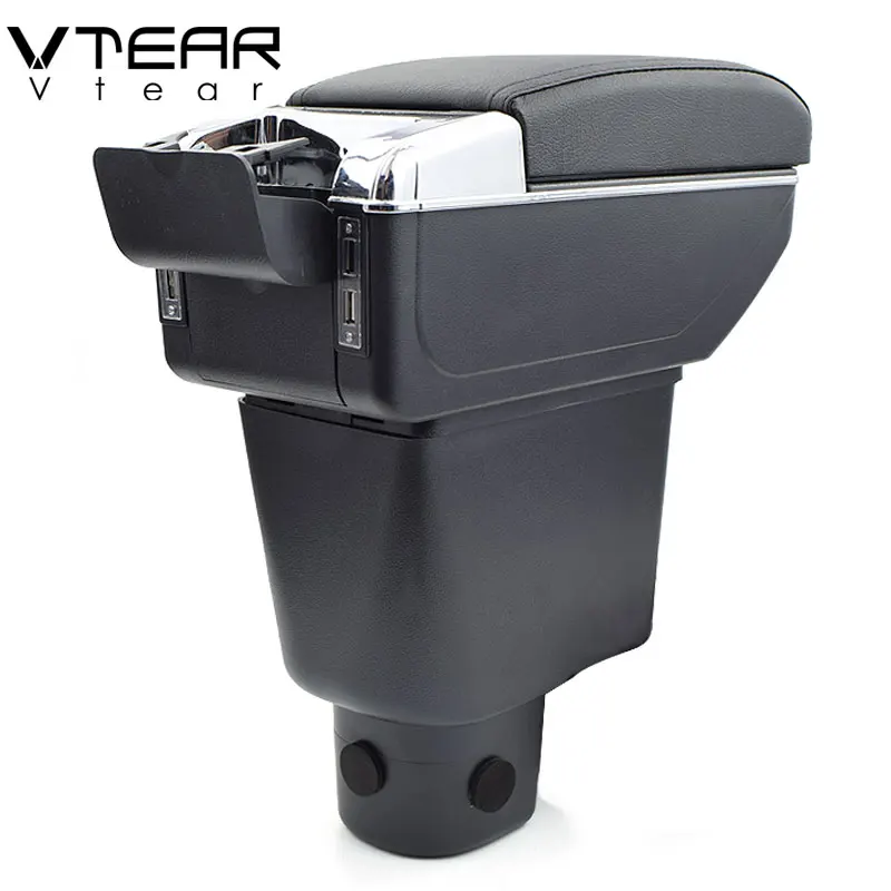 Vtear для Honda BRV подлокотник коробка USB зарядка увеличение двойной слой центральный