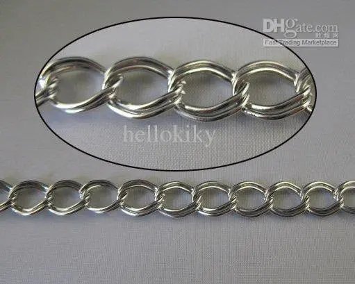 

12 Meters double-link curb metal chain 13x10mm M18644