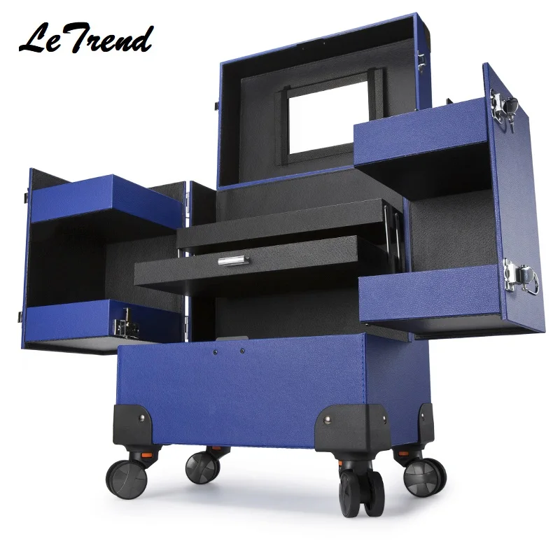 

New Professional Mackup Rolling Luggage Spinner Cosmetic Case Multi-function Trolley Carry On Suitcases Wheel Cabin Travel Bag