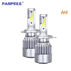 Светодиодный супер яркий автофонарь C6 H4, 2 шт., 2X 36 Вт, 7600LM, 6000K, 3000K, с одним лучом, все в одном, светодиодный автомобильный чип