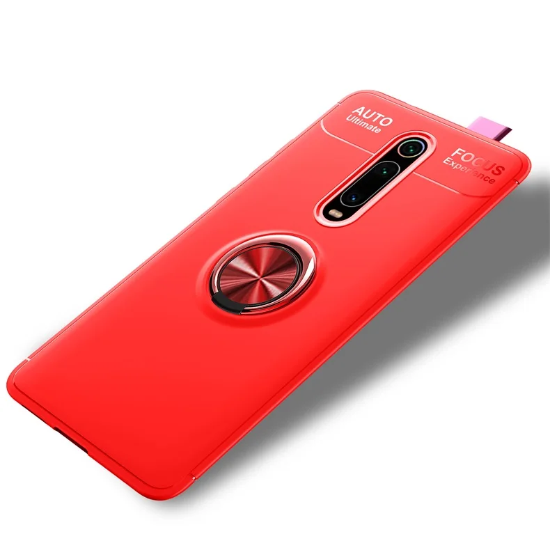 Красный Xiao mi Red mi K20 Pro mi 9T чехол для телефона с кольцом на палец для Xiaomi mi 9t Pro Re mi k20 mi 9t тонкий мягкий чехол с подставкой - Цвет: Красный