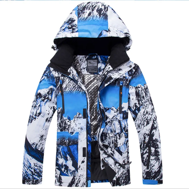 Picture Jacket Куртка+ ремень брюки наборы для мужчин зимний костюм Спорт на открытом воздухе одежда Сноубординг наборы водонепроницаемый ветрозащитный зимний костюм Лыжная одежда - Цвет: Picture Jacket