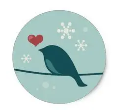 

1.5inch Snow Bird Classic Round Sticker